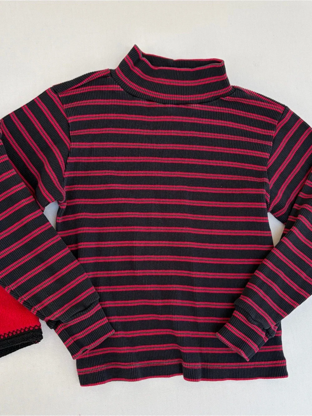 VTG 90S Hannah Anderson Vest & Turtleneck Shirt Set Striped Girls 5-6 Holiday